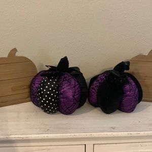 Fabric pumpkins.